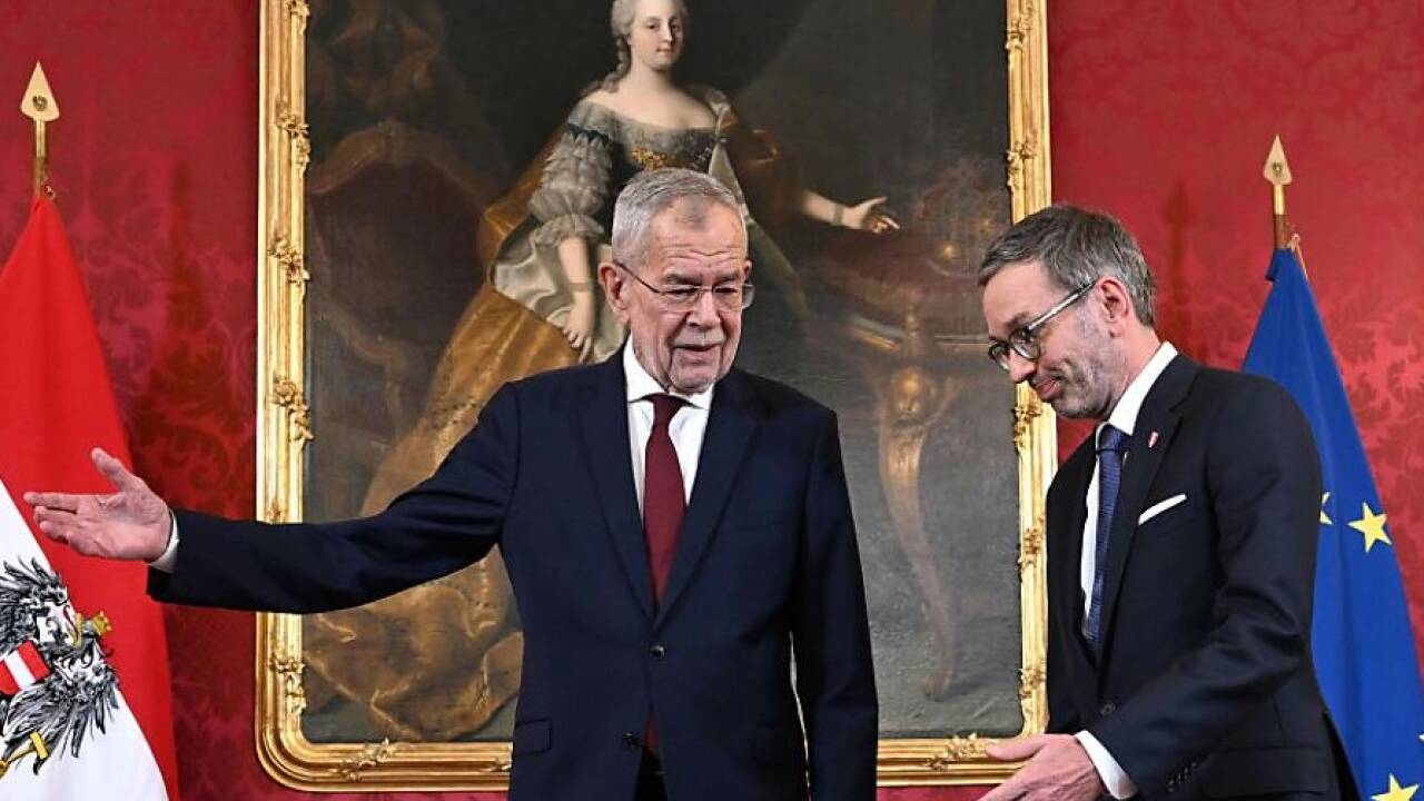 Bundespräsident Alexander Van der Bellen und FPÖ-Chef Herbert Kickl.  