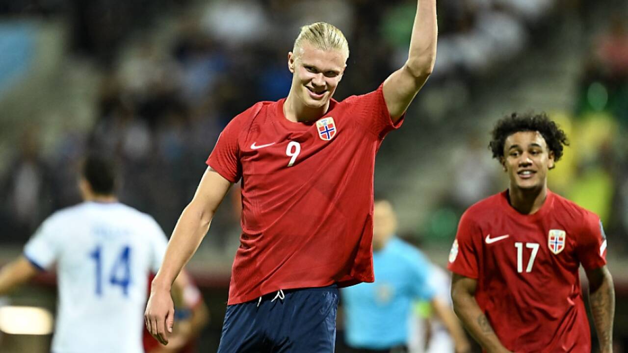 Ein gewohnter Anblick: Haaland in Jubel-Pose  Ein gewohnter Anblick: Haaland in Jubel-Pose