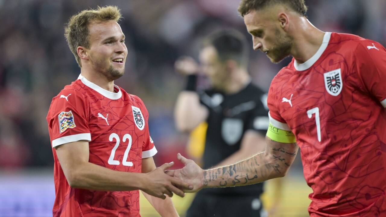 Matthias Seidl (links) jubelte über sein erstes Tor, das Marko Arnautovic aufgelegt hatte. 