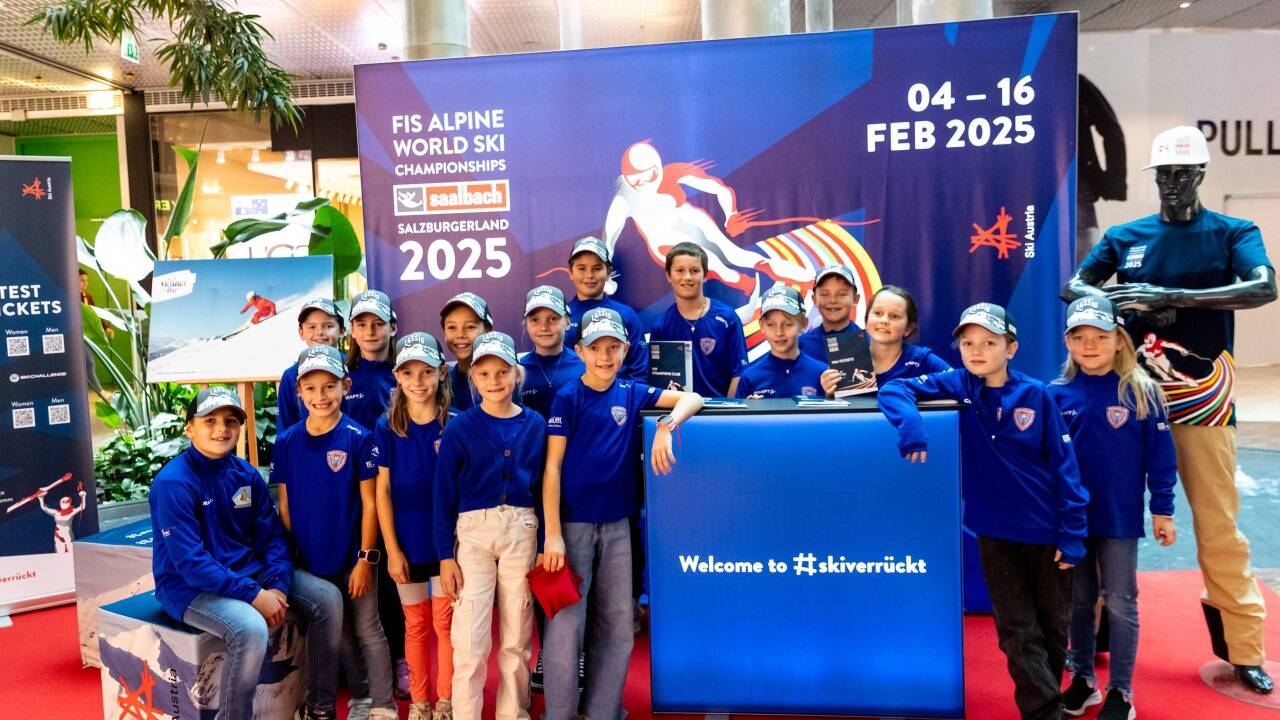Der WM-Stand von Saalbach 2025 wurde gestürmt.  Der WM-Stand von Saalbach 2025 wurde gestürmt.
