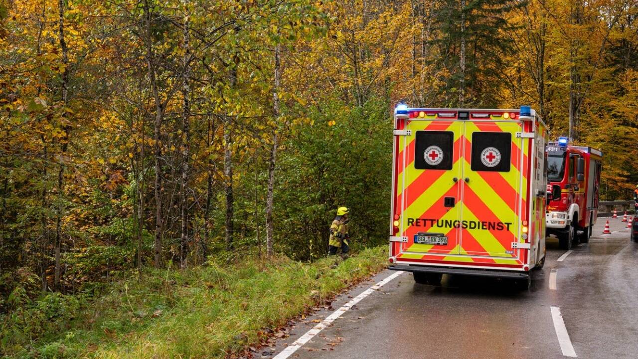 Der Unfallfahrer überstand den Absturz unverletzt. 
