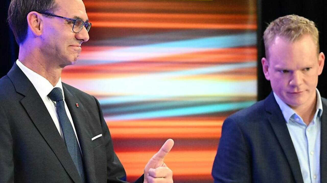 Markus Wallner (ÖVP, links) und Christof Bitschi (FPÖ)  Markus Wallner (ÖVP, links) und Christof Bitschi (FPÖ)