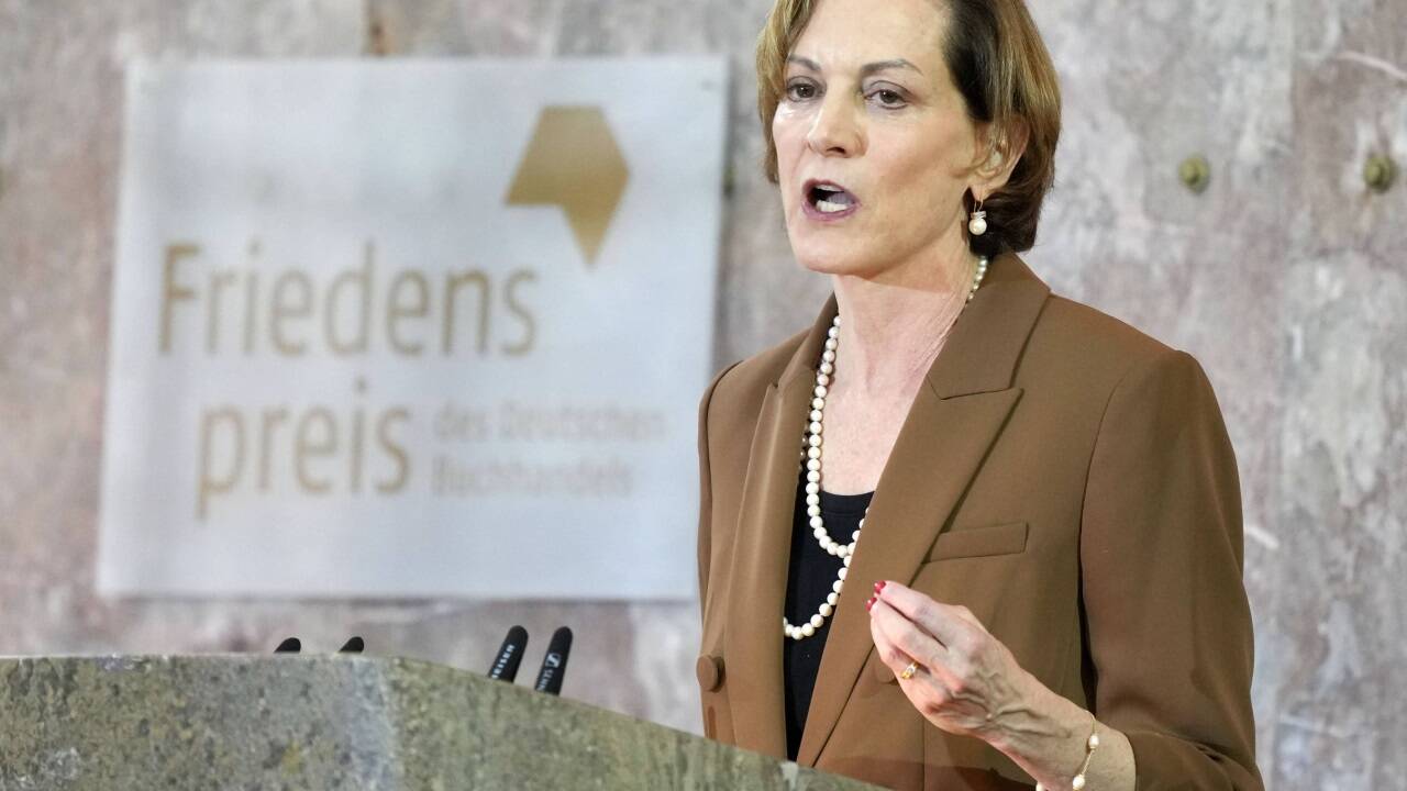 Anne Applebaum bei ihrer Dankesrede. 