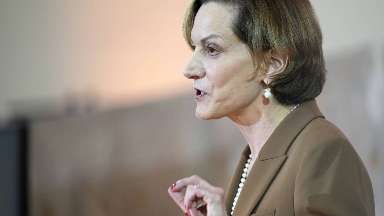 Anne Applebaum bei ihrer Dankesrede. 