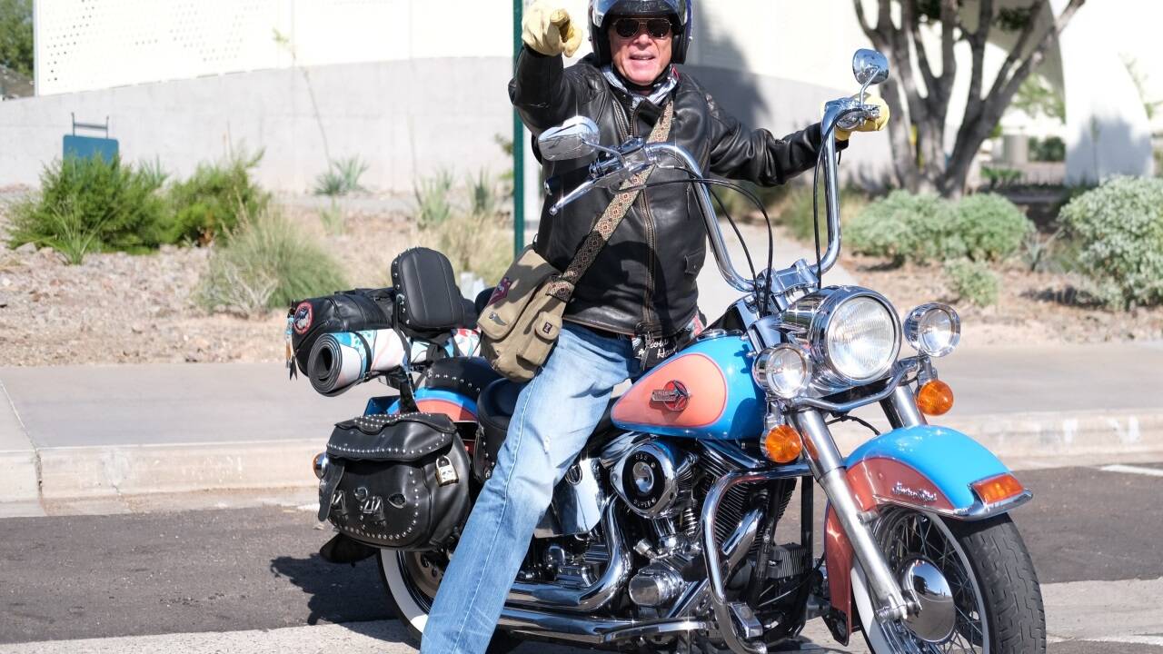 „Und natürlich die Harley Davidson mit ihrem unvergleichlichen Sound“: Wolfgang Fierek war schon früh ein Fan.  