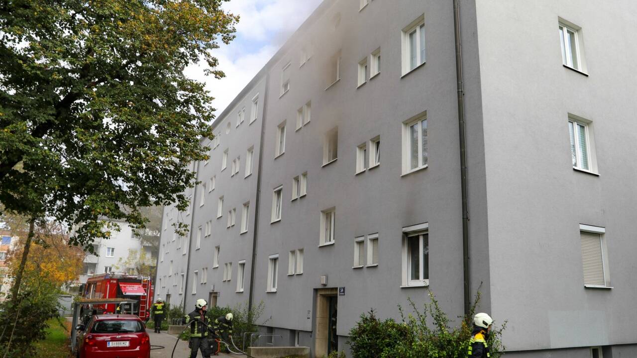 Feuerwehreinsatz an der Strubergasse.  Feuerwehreinsatz an der Strubergasse.
