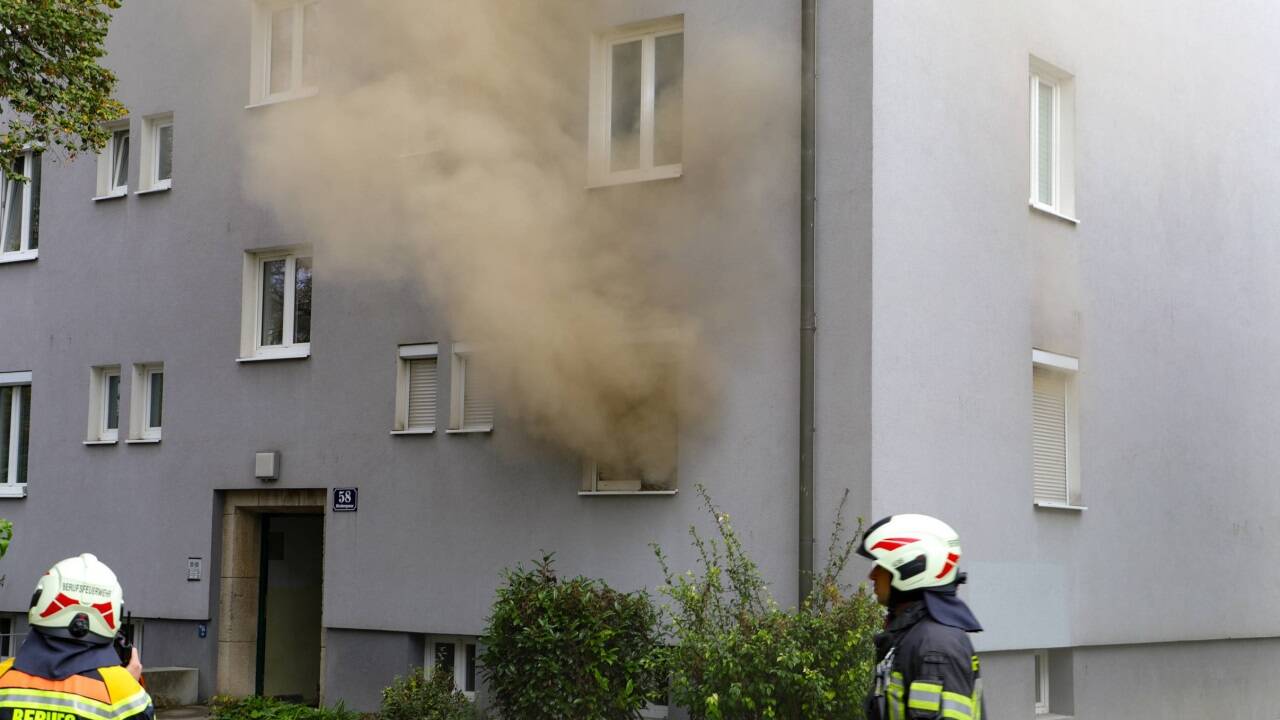 Feuerwehreinsatz an der Strubergasse.  Feuerwehreinsatz an der Strubergasse.