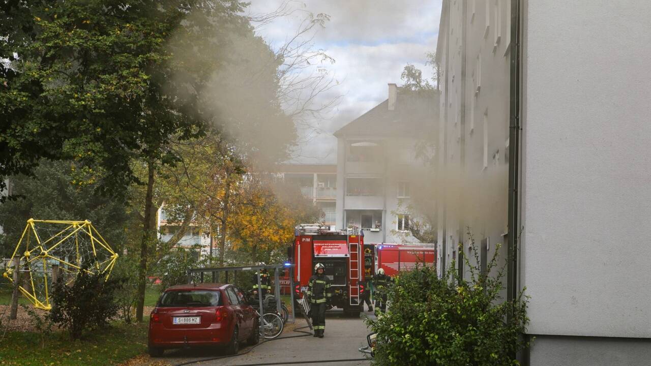 Feuerwehreinsatz an der Strubergasse.  Feuerwehreinsatz an der Strubergasse.