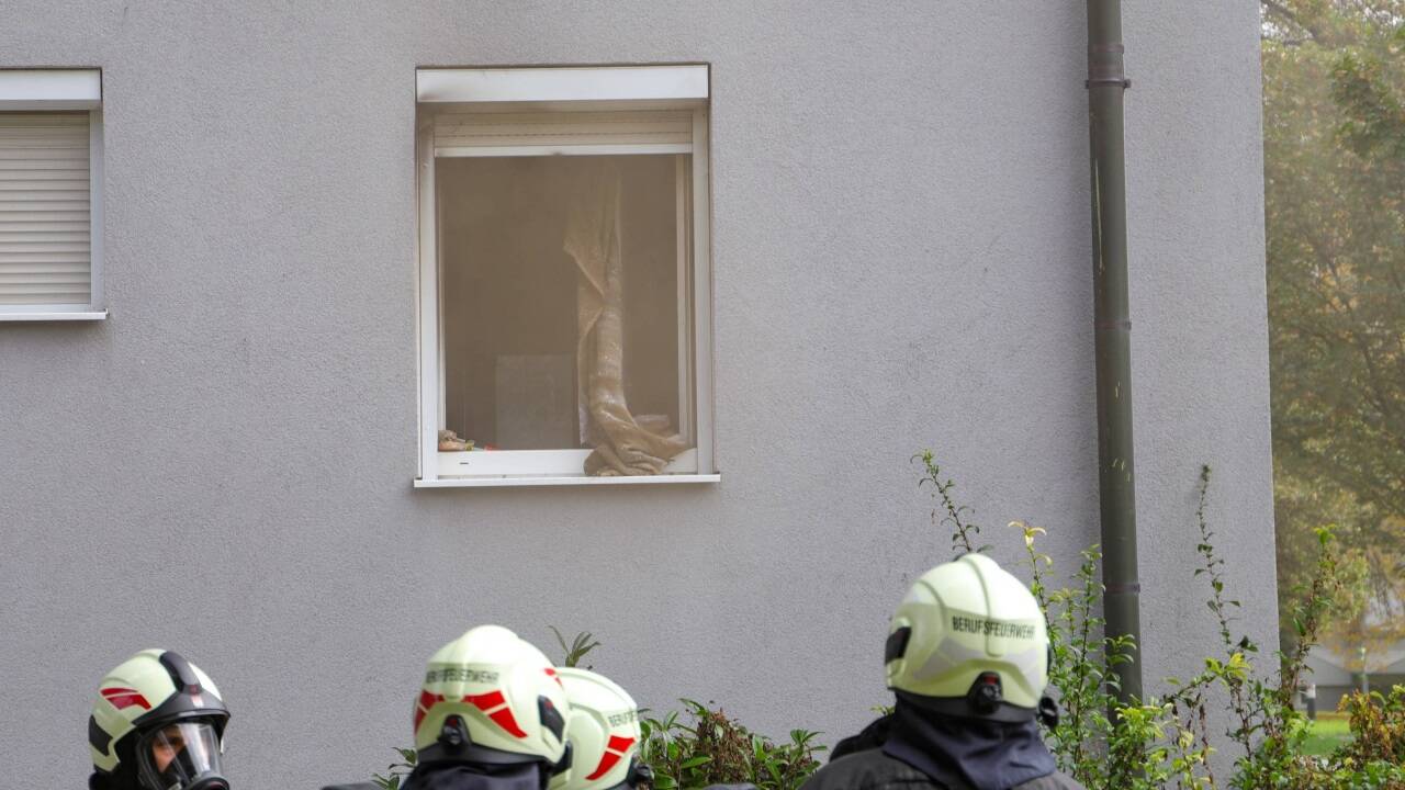 Feuerwehreinsatz an der Strubergasse.  Feuerwehreinsatz an der Strubergasse.