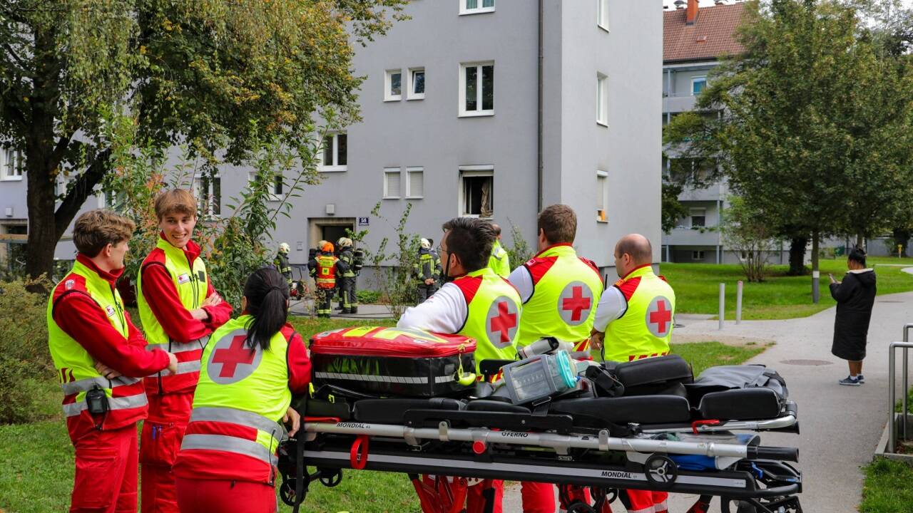 Feuerwehreinsatz an der Strubergasse.  Feuerwehreinsatz an der Strubergasse.