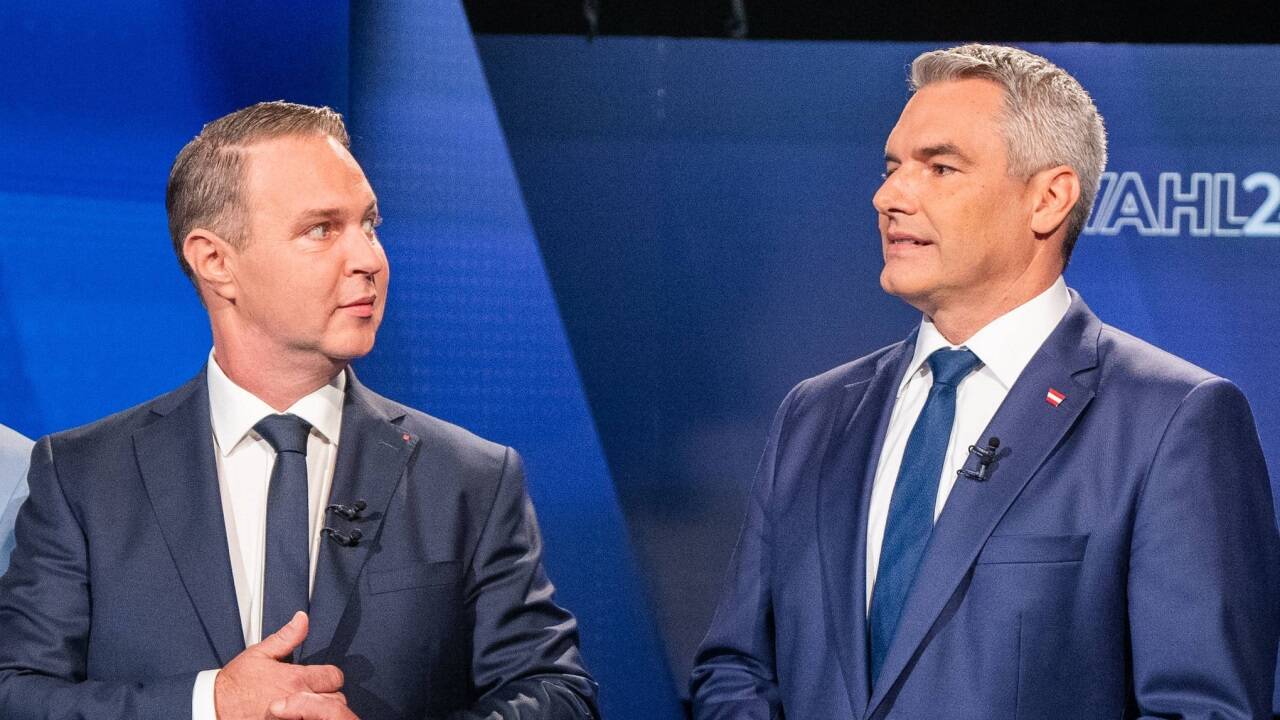 Andreas Babler (links) und Karl Nehammer. Andreas Babler (links) und Karl Nehammer.