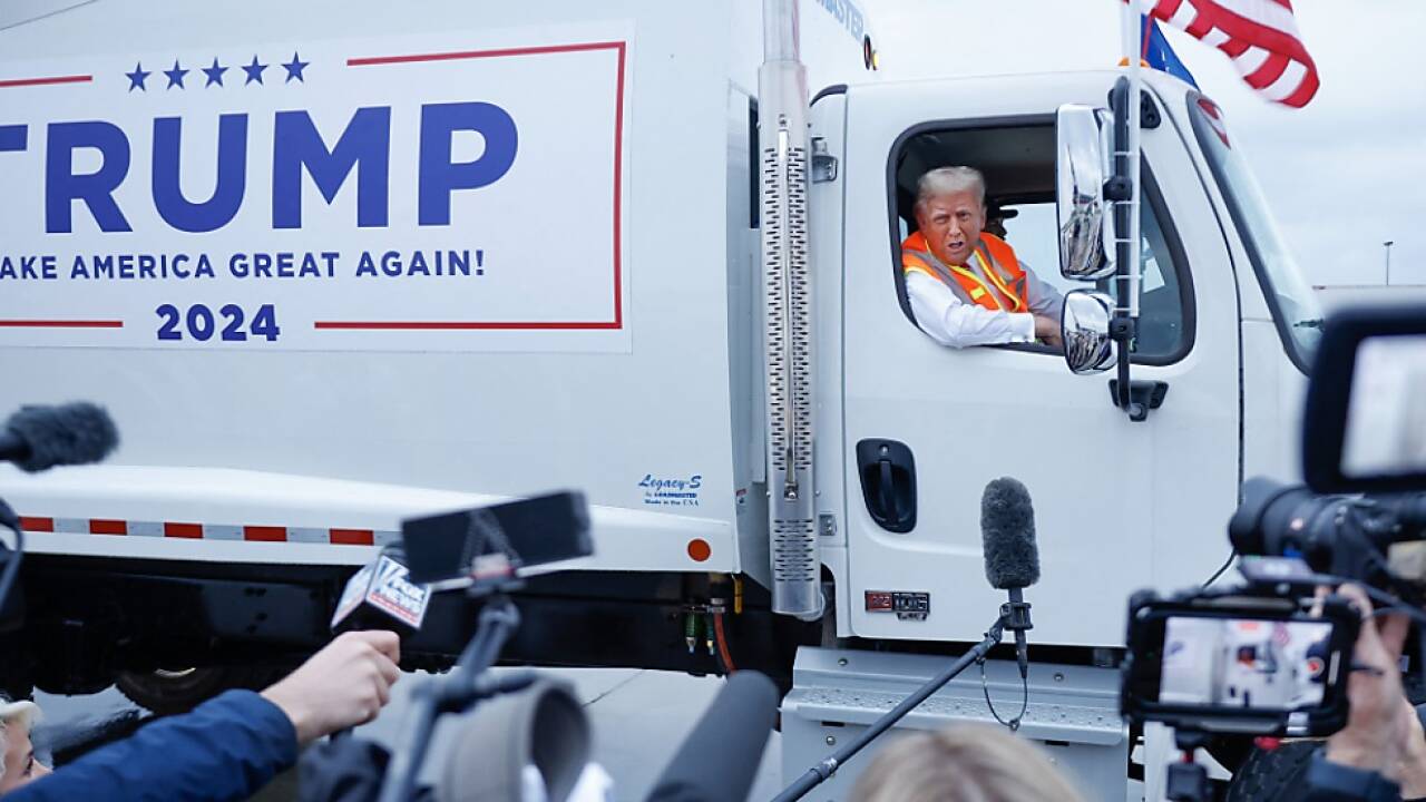 Trump als Müllmann 