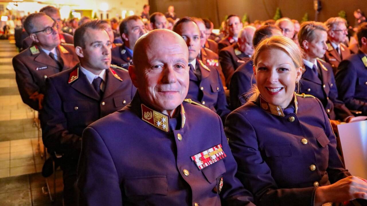 Festakt bei der Berufsfeuerwehr Salzburg. 