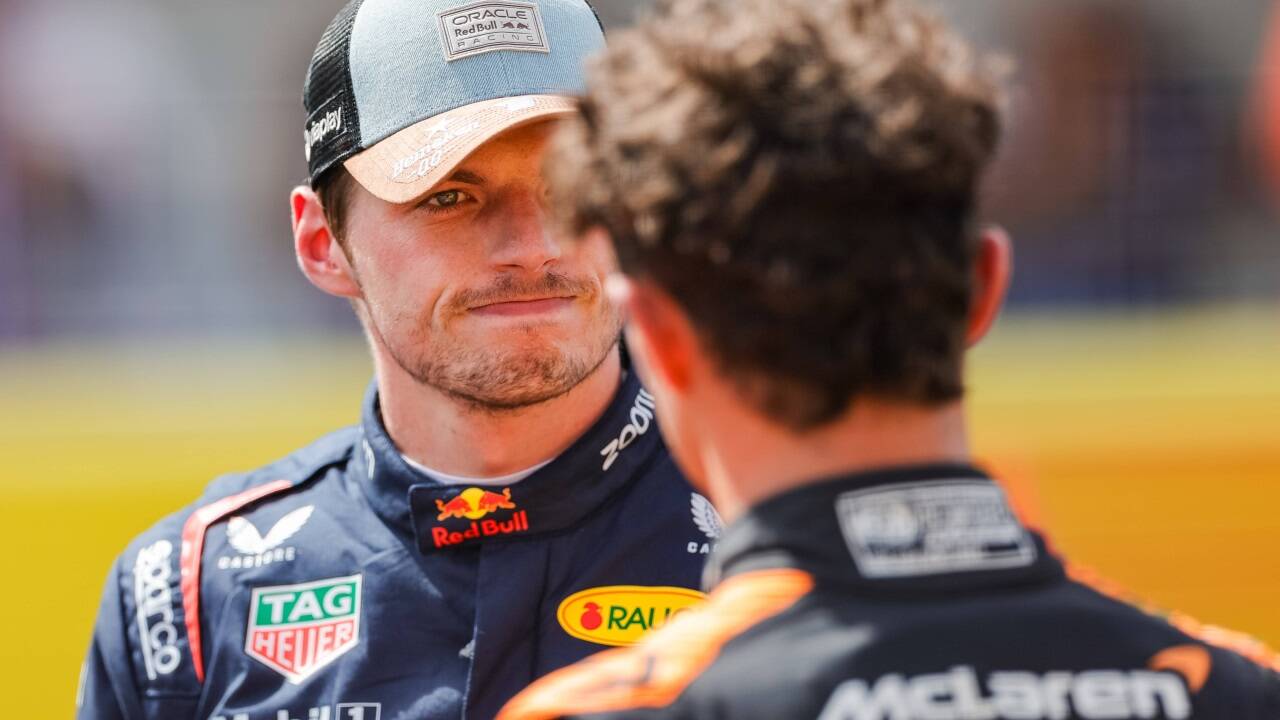 Max Verstappen (links) und Lando Norris liefern sich harte Duelle auf der Strecke in der Formel 1.   Max Verstappen (links) und Lando Norris liefern sich harte Duelle auf der Strecke in der Formel 1.