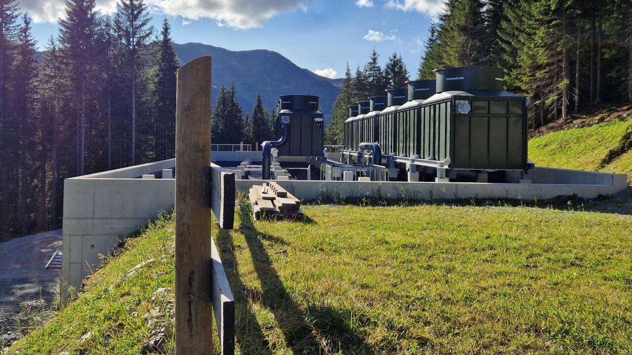 Die neue Pumpstation auf dem Zwölferkogel.  