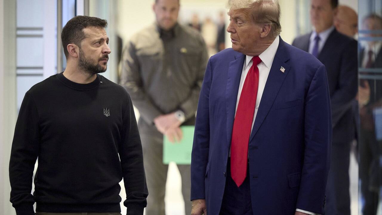 Gemischte Gefühle: Der ukrainische Präsident Selenskyj und der neue US-Präsident Donald Trump trafen einander im Vorfeld der Wahl. 