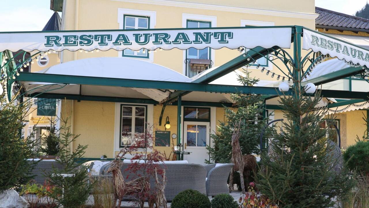 Das Café Flora in Fuschl am See. 