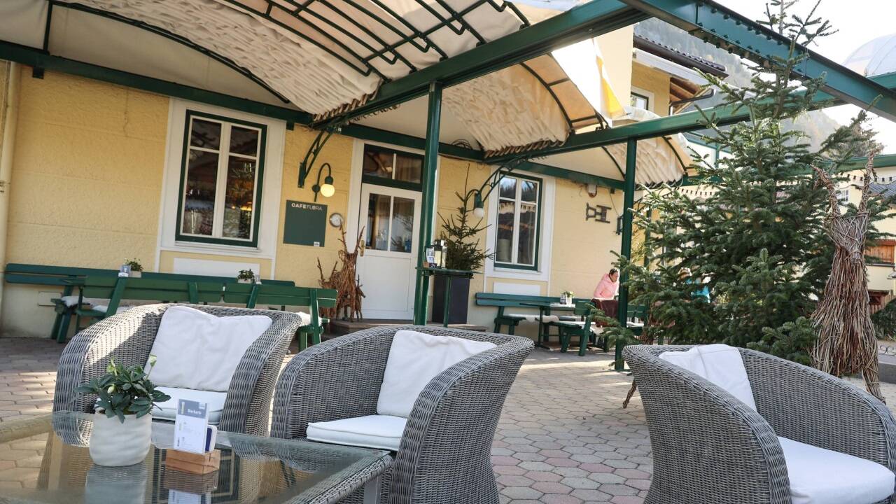 Das Café Flora in Fuschl am See. 