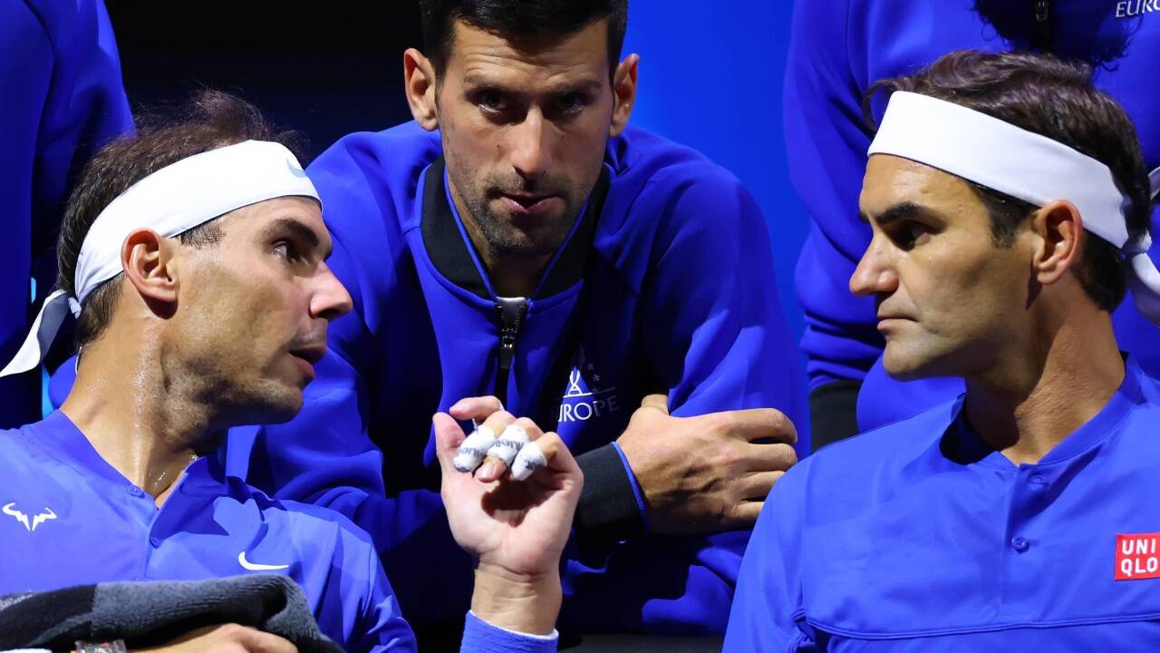 Das erste Saisonfinale seit 2001 ohne Rafael Nadal, Novak Djoković oder Roger Federer (v. l.). Das erste Saisonfinale seit 2001 ohne Rafael Nadal, Novak Djoković oder Roger Federer (v. l.).