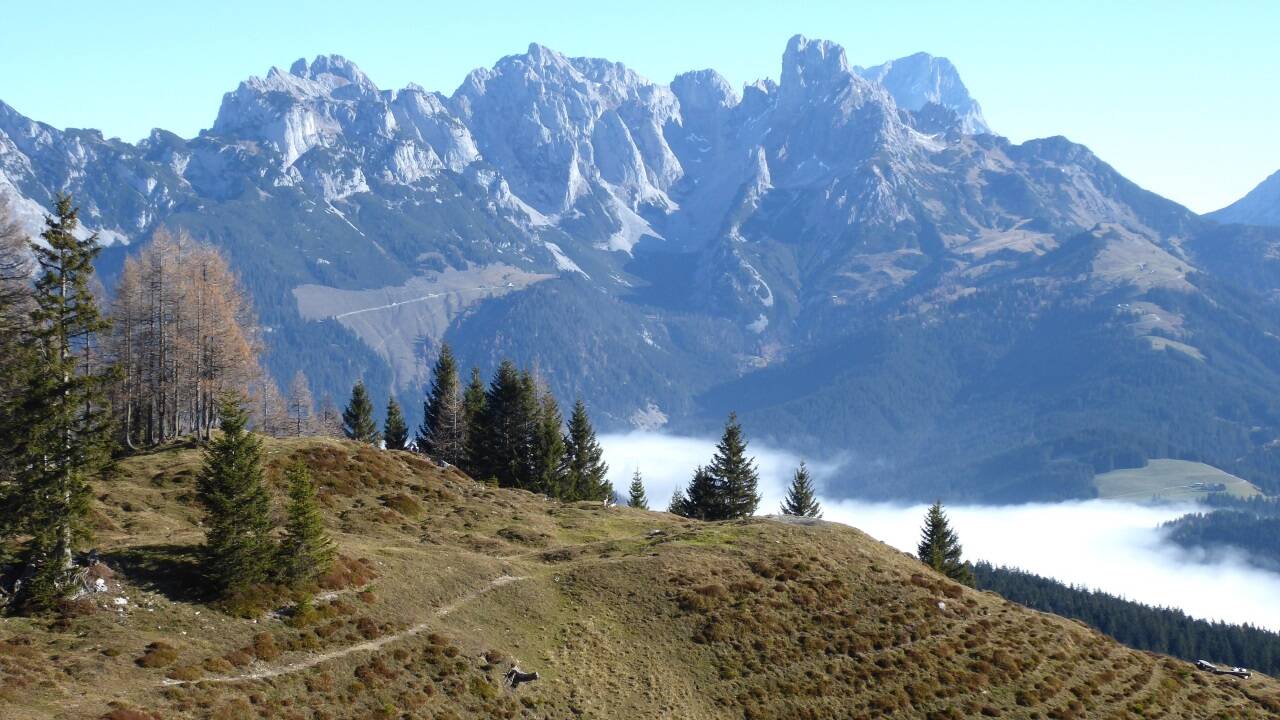 Der Gappenkopf mit dem Blickfang Bischofsmütze im Hintergrund.  