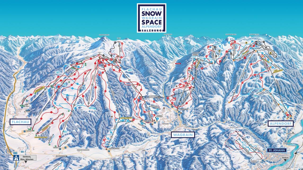Drei Orte, drei Bergbahnen, ein Name: „Snow Space Salzburg.“ 