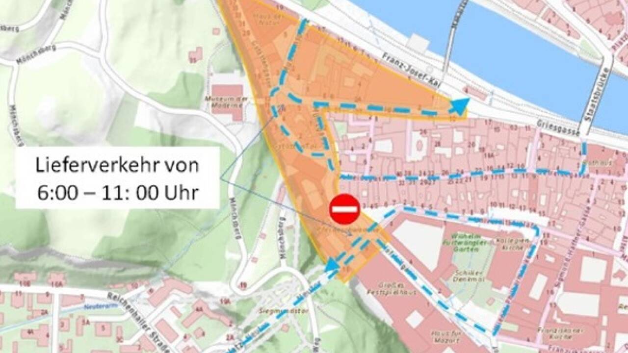 Die Durchfahrtsbeschränkung: Für den Lieferverkehr bleiben fünf Stunden.  