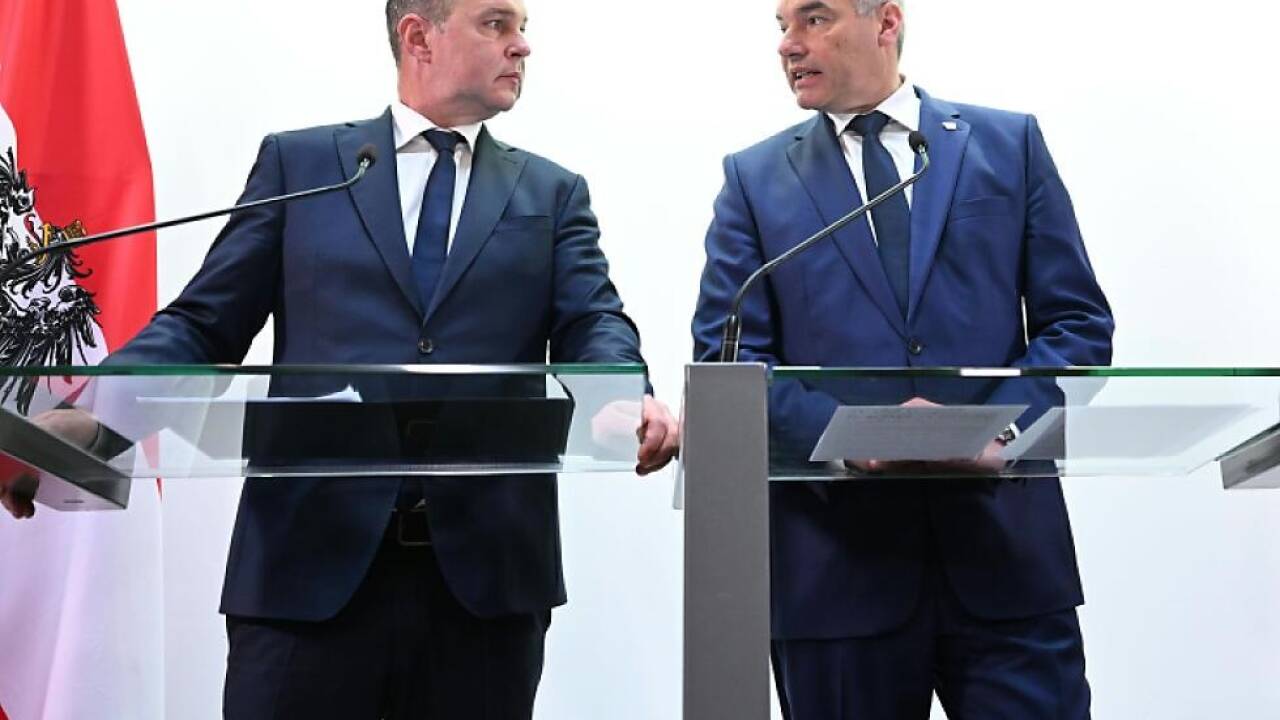 Die Parteichefs vor Beginn der Koalitionsverhandlungen am Montag 