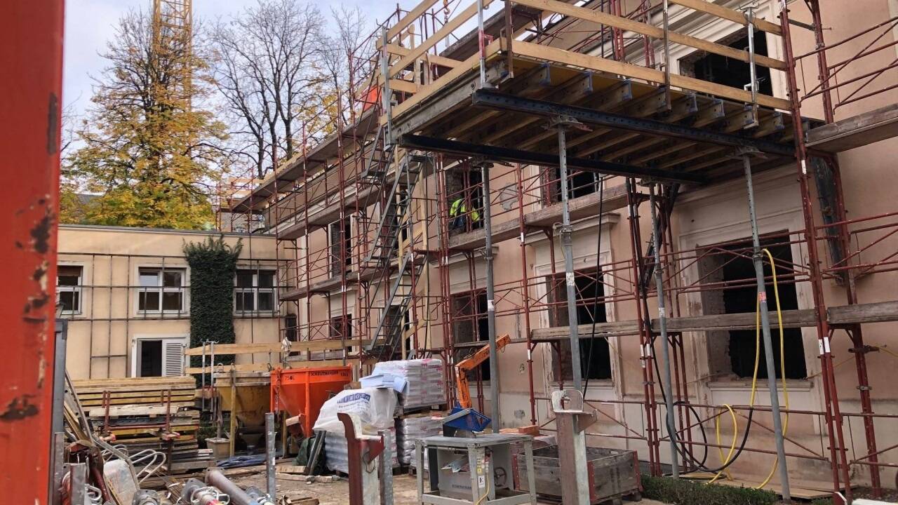 Baustelle für Sattler-Panorama-Haus und Welterbezentrum. 