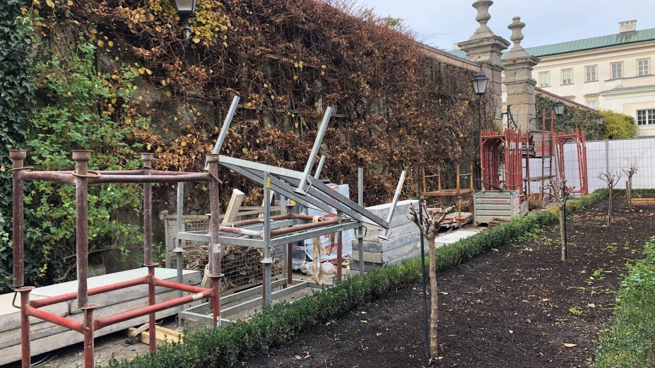 Baustelle der Orangerie.  