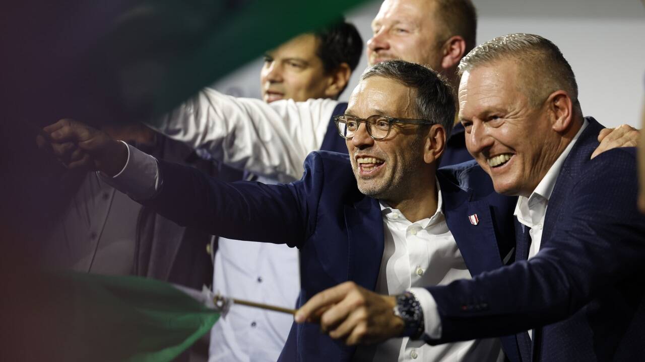 Siegesgewiss: Die FPÖ (im Bild rechts Spitzenkandidat Mario Kunasek mit Bundesparteichef Herbert Kickl) rechnet fest mit einem Sieg. 