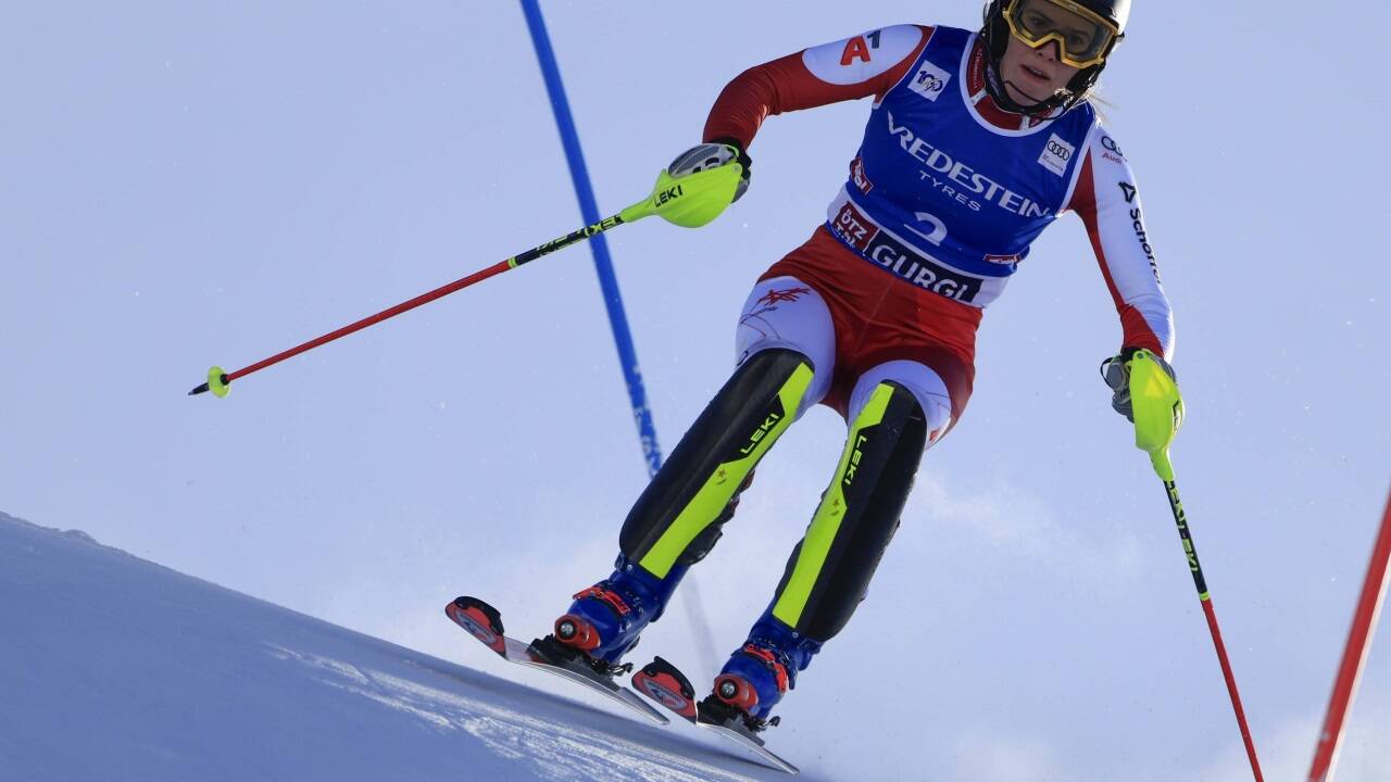Kann Katharina Liensberger fiel noch auf Platz sieben zurück. 