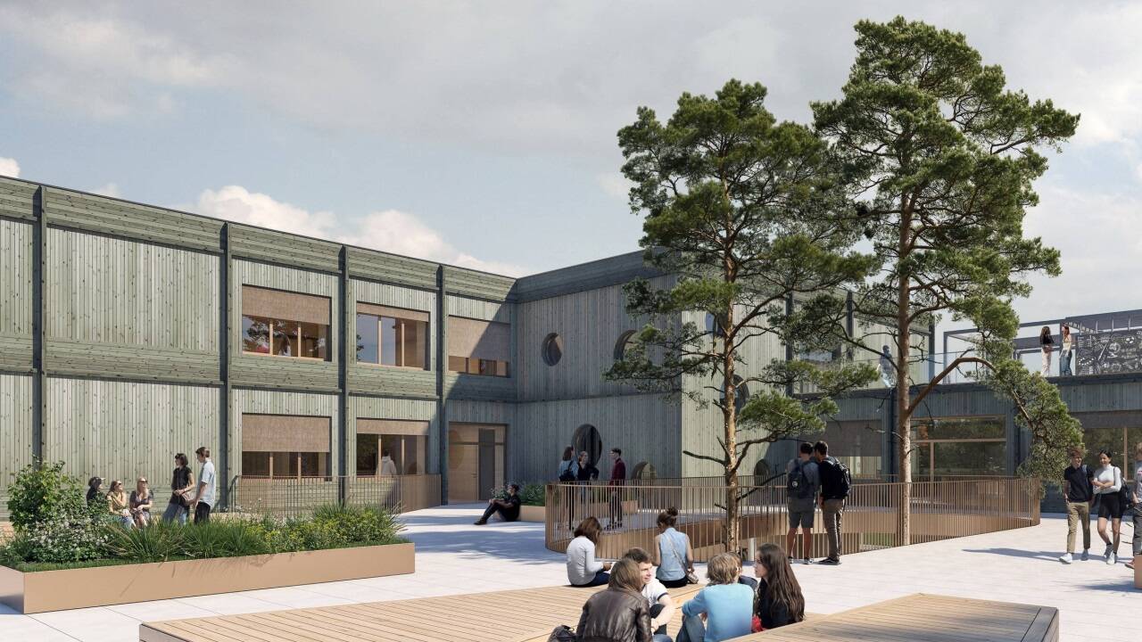 Visualisierung der künftigen Praxismittelschule der Pädagogischen Hochschule in Salzburg.   Visualisierung der künftigen Praxismittelschule der Pädagogischen Hochschule in Salzburg.