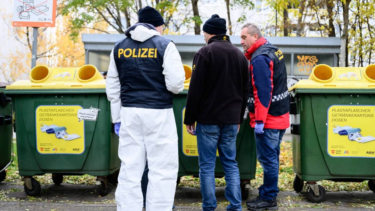 In einen dieser Plastikcontainer wurde das tote Baby vor dem Areal der Klinik Favoriten geworfen. 