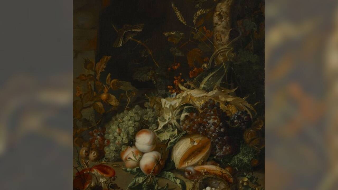 Rachel Ruysch, Früchtestück, 1709, Bayerische Staatsgemäldesammlungen - Alte Pinakothek München <br /> 