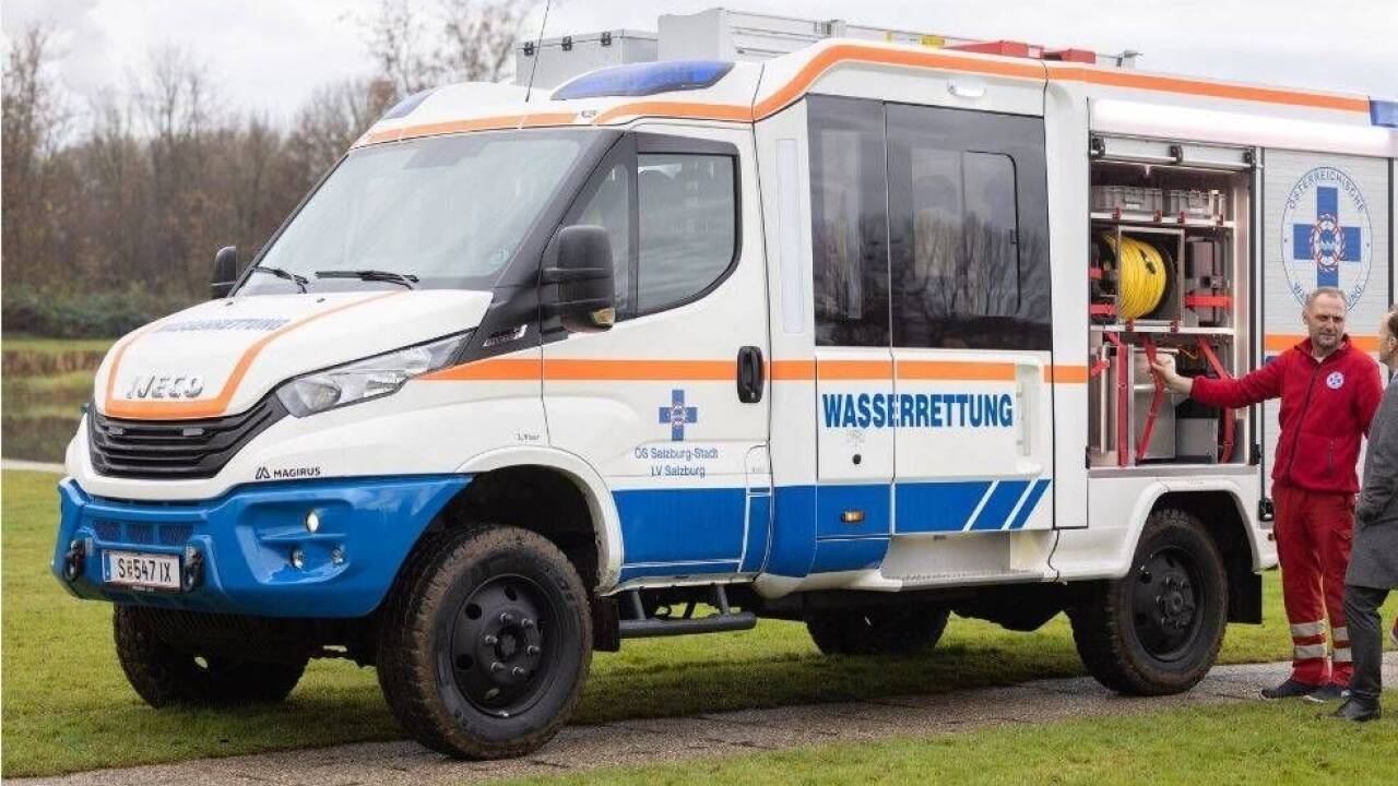 Das neue Einsatzfahrzeug der Salzburger Wasserrettung.  Das neue Einsatzfahrzeug der Salzburger Wasserrettung.