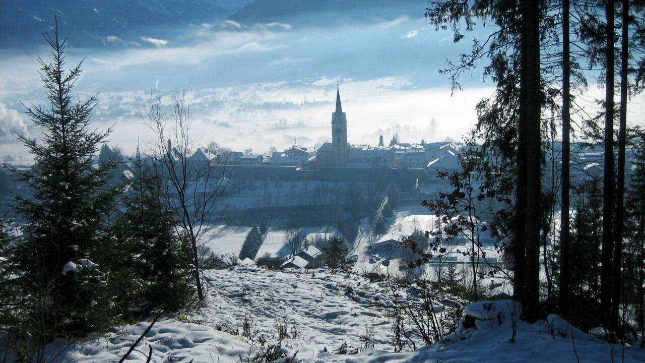 Der Blick vom Bürgerberg auf Radstadt.  