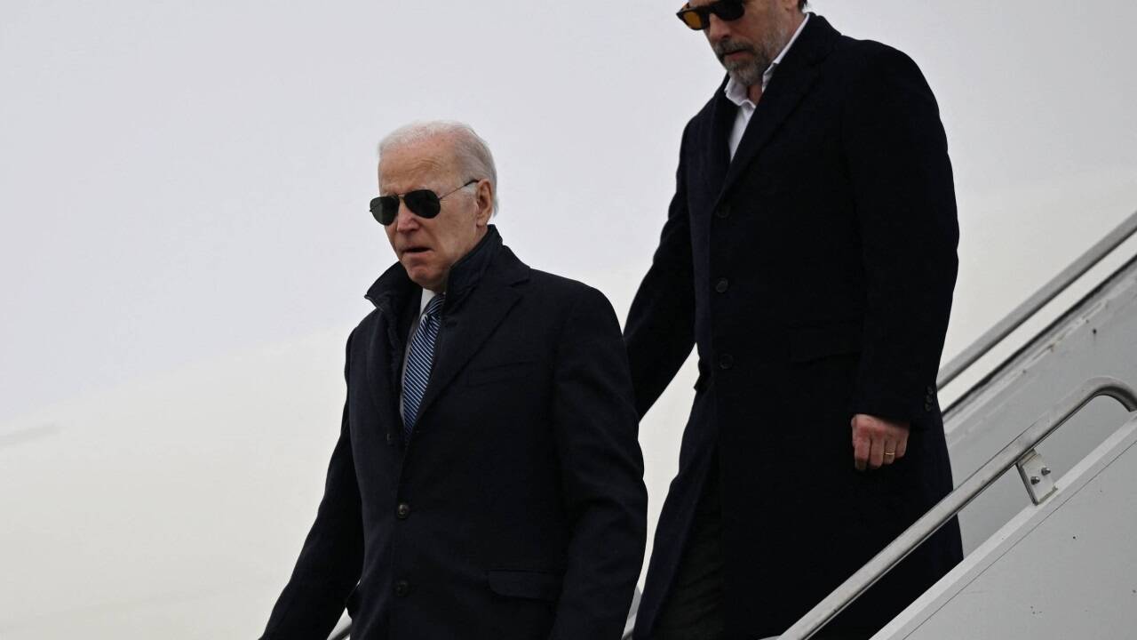Joe Biden und sein Sohn Hunter. Joe Biden und sein Sohn Hunter.
