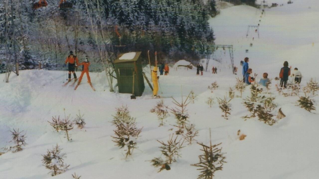 Früher gab es am Haunsberg noch einen eigenen Skilift.  Früher gab es am Haunsberg noch einen eigenen Skilift.