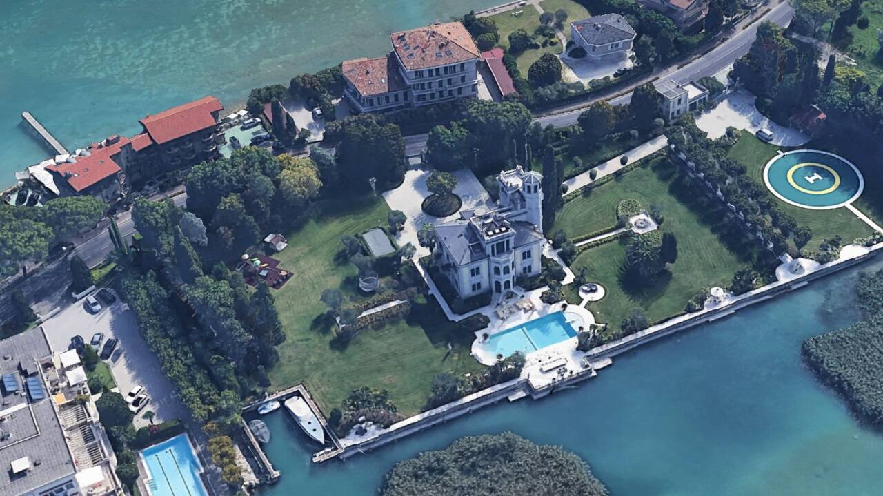 Darunter befand sich auch seine Luxusvilla Ansaldi in Sirmione. 