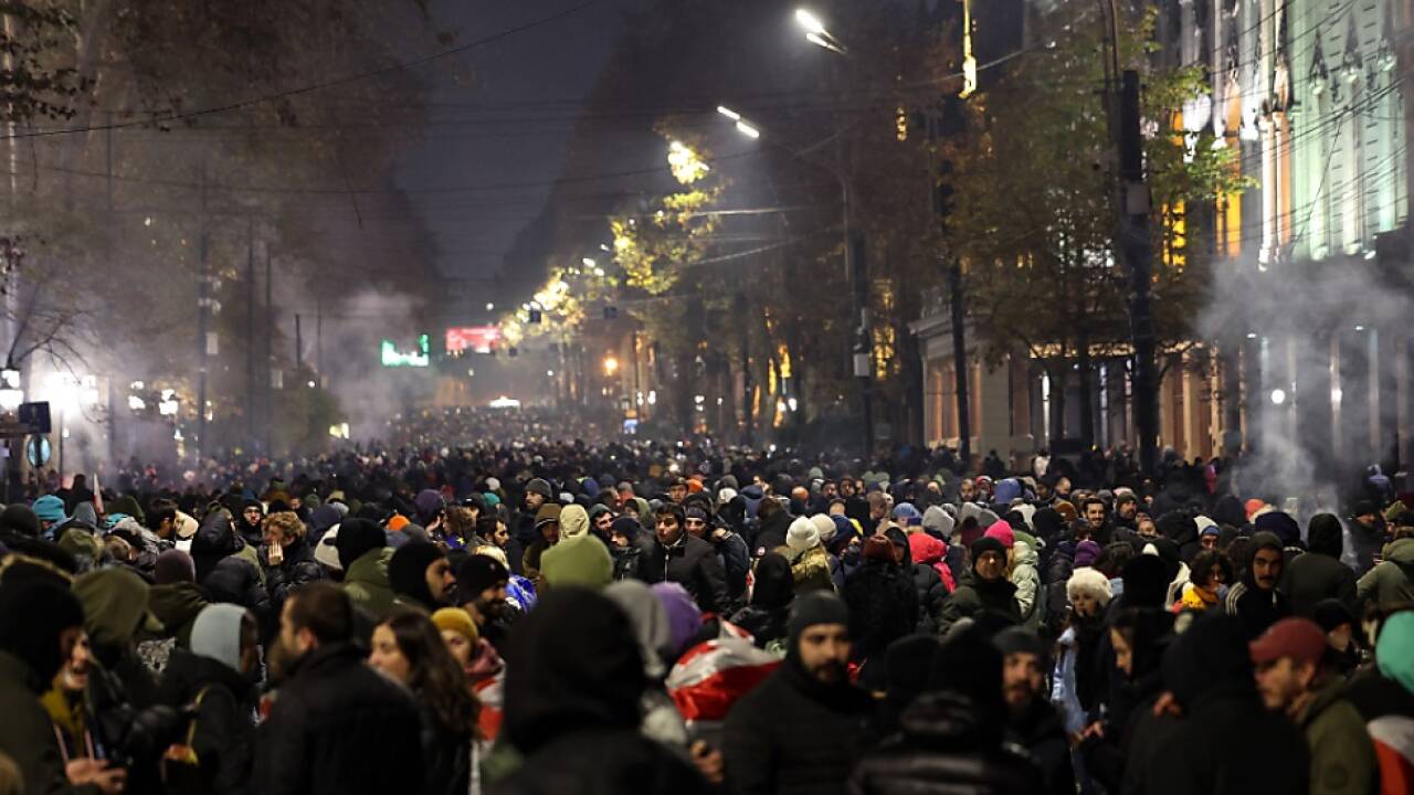 Wieder Proteste in Georgiens Hauptstadt Tiflis  Wieder Proteste in Georgiens Hauptstadt Tiflis