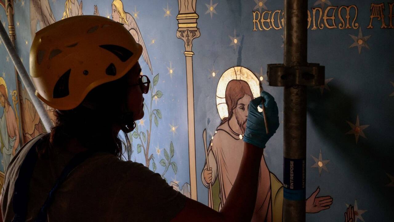 Sorgfältige Restaurationsarbeiten.   Sorgfältige Restaurationsarbeiten.