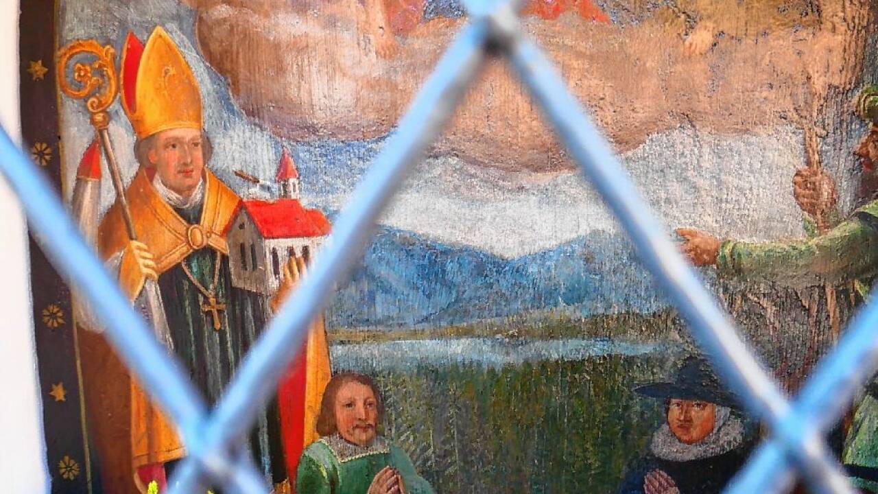 Eine St. Wolfganger Szenerie aus dem 17. Jahrhundert.  