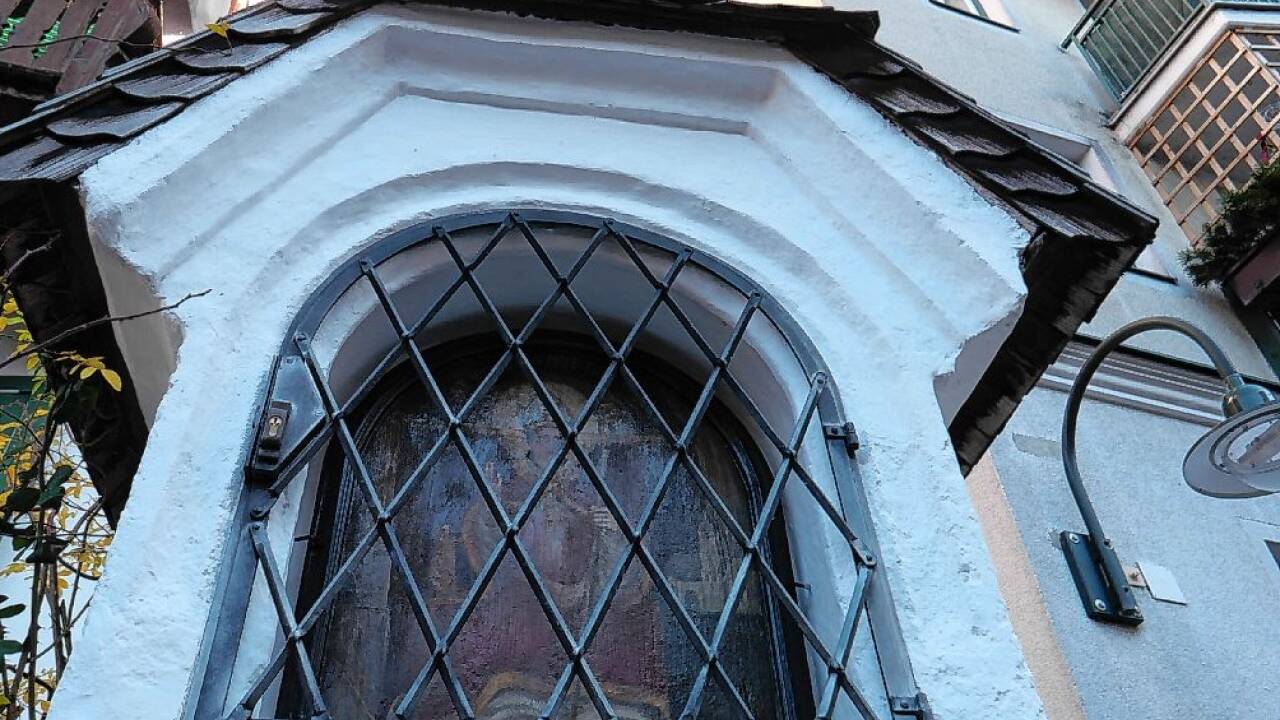 Der Bildstock aus dem 16. Jahrhundert beim „Platzhirsch“.  
