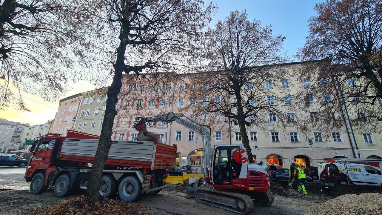 Im Gastgarten des Posthofs im Kaiviertel wird noch bis zur nächsten Woche gearbeitet.  
