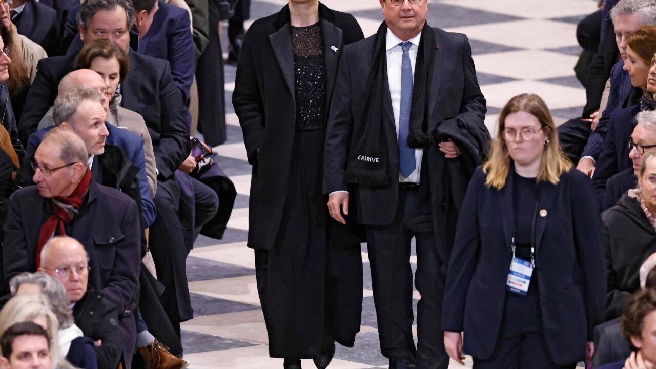 Der ehemalige französische Präsident Francois Hollande mit seiner Frau Julie Gayet. 
