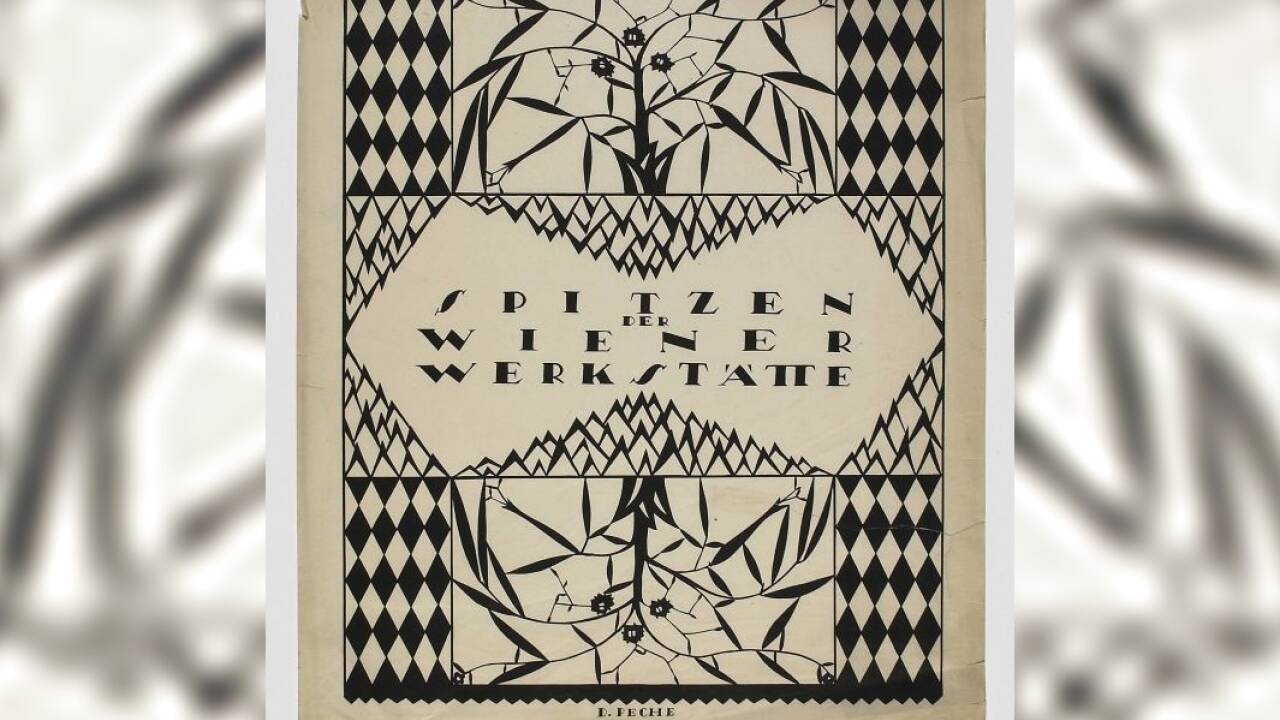 Plakat Spitzen der Wiener Werkstätte, um 1920 