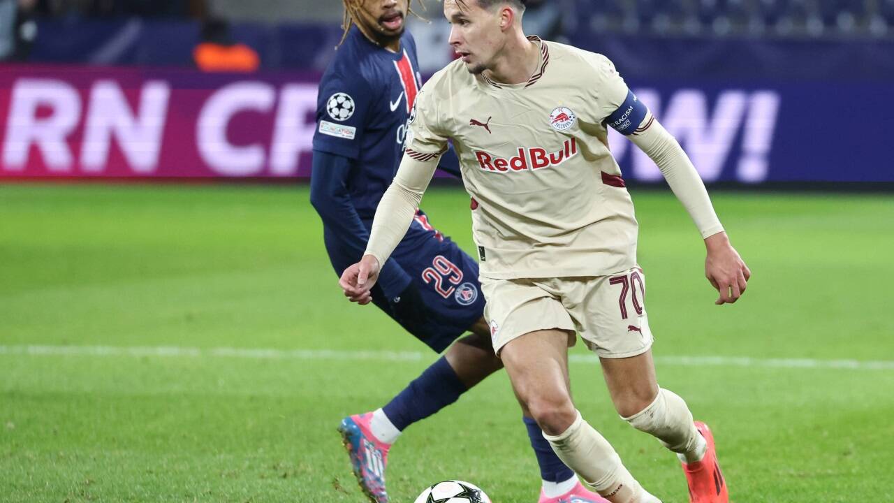 Amar Dedic (r., gegen Bradley Barcola) spielte in der Innenverteidigung. 