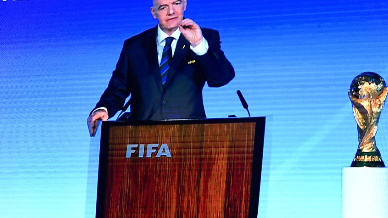 FIFA-Präsident Gianni Infantino bei der WM-Vergabe 
