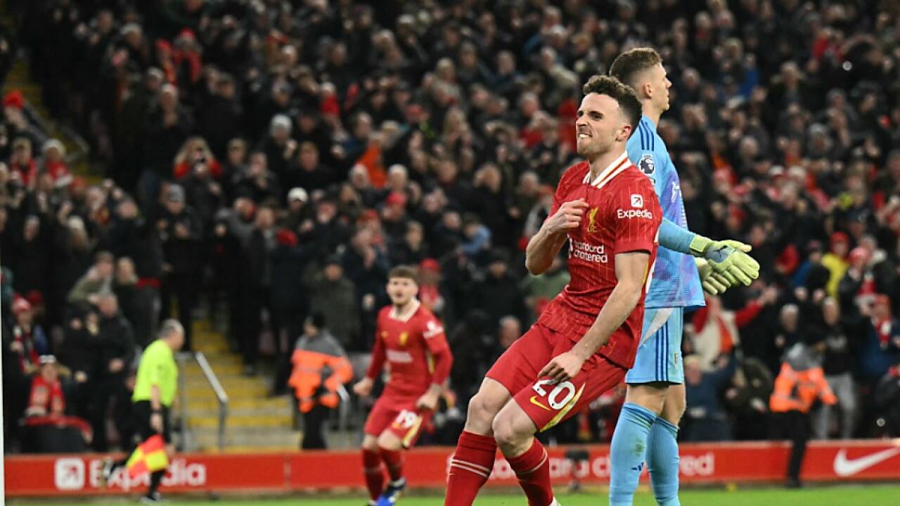 Diogo Jota bewahrte Liverpool vor Heimniederlage. 
