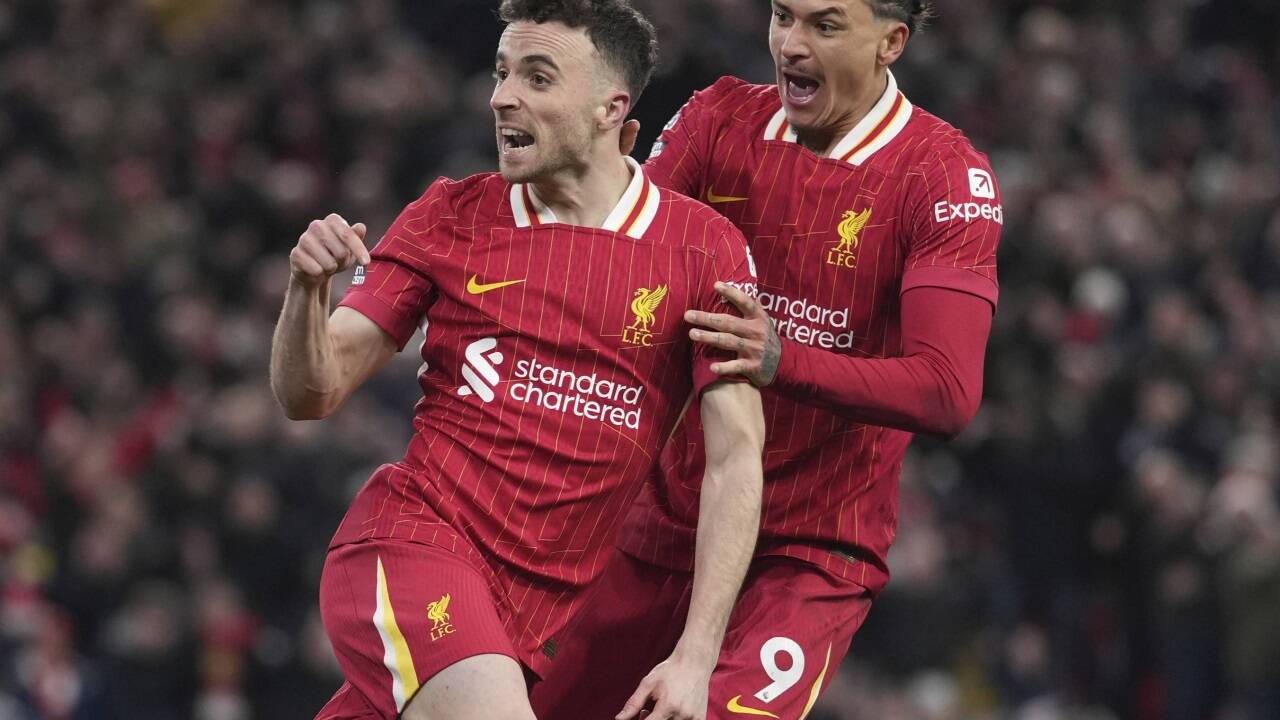 Diogo Jota bewahrte Liverpool vor Heimniederlage. 